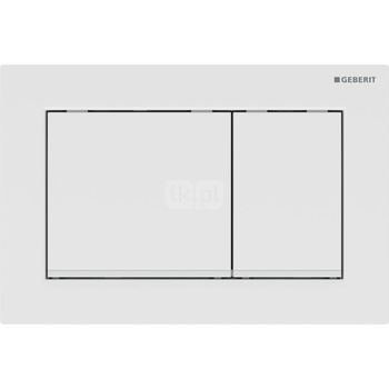 Przycisk uruchamiający Geberit Omega20, przedni/górny, biały-biały mat-biały, prostokątny