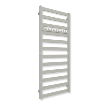 Grzejnik drabinkowy TERMA VIVO, podłączenie Z1, wym. 1390 x 600 mm, kolor srebrny mat (farba), moc 590W