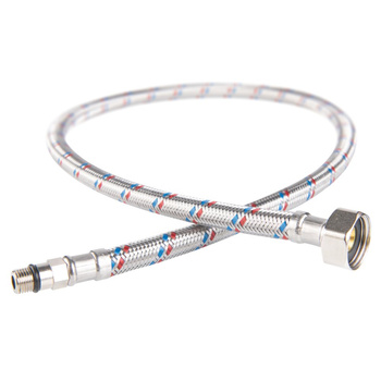 Wąż bateryjny w oplocie stalowym L-100 M10 x 1/2 któtki