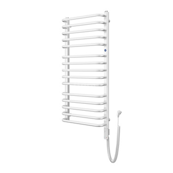 Grzejnik elektryczny (suszarka) INSTAL-PROJEKT Bolero Electro, wym. 682 (787 z grzałką)/400 mm, kolor biały połysk, moc 300 W