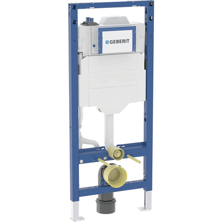 Stelaż podtynkowy Geberit Duofix do wiszących misek WC, 120 cm, ze spłuczką Sigma 12 cm, ze spłukiwaniem higienicznym HS50, dwa przyłącza wody