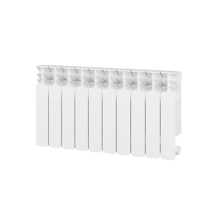 Grzejnik żeberkowy GAVIA 35/10 aluminium, podłączenie boczne 427 x 805 mm, kolor biały, moc 866.7 W