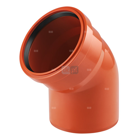 Kolano 87' MAGNAPLAST KG KGB, PVC-U (pomarańczowy), DN 500 x DN 500 (wz x ww), do kanalizacji