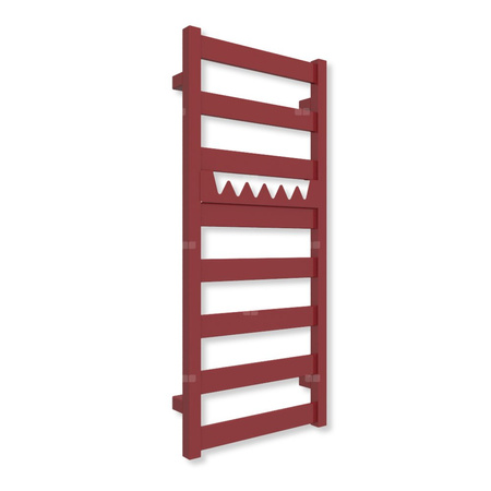 Grzejnik elektryczny TERMA VIVO 910 x 400 mm, kolor metaliczny czerwony, moc 300 W, podłączenie E1, kabel przyłącze ts1/ss1