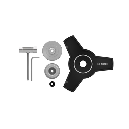 Podkaszarka li-lion Brushcutter Blade Set, Metal blade 23cm, 2mm + Kit (spacer + locking plate + lock nut + locking tool + spanner)