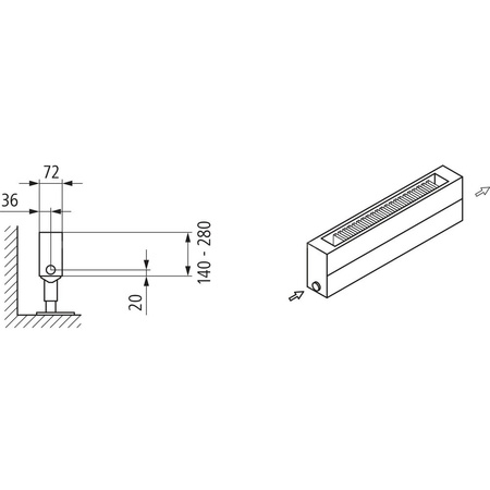 Kermi konwektor KNN21 210x72x5600 RAL 9016, 6 bar, bez osłony, podł. Uni