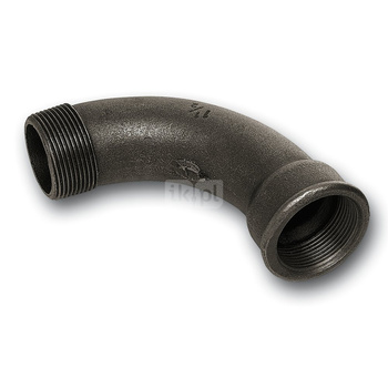 Łuk 90' SANHA 1#, żeliwo (czarny), 1 1/2'' (GW x GZ)