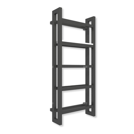 Grzejnik drabinkowy TERMA STAND, podłączenie SX, wym. 1150 x 500 mm, kolor czarny sygnałowy mat RAL9004 (farba), moc 615W