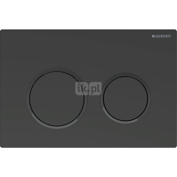 Przycisk uruchamiający Geberit Omega20, przedni/górny, czarny mat-czarny-czarny mat, easy-to-clean, prostokątny