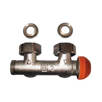 Zestaw przyłączeniowy grzejnikowy dwururowy HERZ TS-3000 (3693) prawy 3/4'' x 3/4'', rozstaw 50 mm, zawór kątowy przystosowany termostatycznie