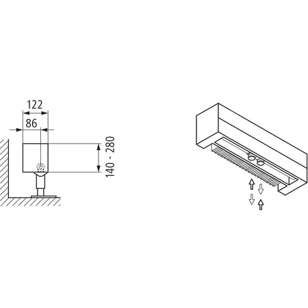 Kermi konwektor KNN22 70x122x1600 RAL 9016, 6 bar, z osłoną, podł. 14