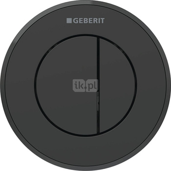Pneumatyczny przycisk uruchamiający WC Geberit Typ 10, ręczny, podtynkowy, dwudzielny, czarny mat, easy-to-clean