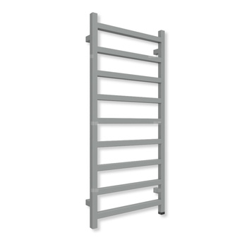 Grzejnik elektryczny TERMA SIMPLE ONE 1080 x 500 mm, kolor stal nierdzewna, moc 400 W, podłączenie E8, kabel prosty bez wtyczki czarny