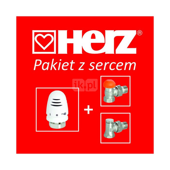 Pakiet z sercem (set kątowy), głowica Mini + zawór TS-98-V + zawór RL-1