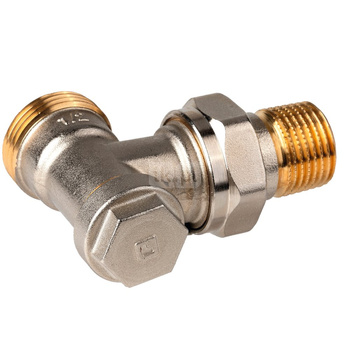 Zestaw do grzejników bocznozasilanych: głowica Thera-6 T3019 + zawór termostatyczny kątowy V2026ESX15 (GZ/GZ) + zawór powrotny, kątowy, 1/2" V2427E0015