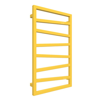 Grzejnik drabinkowy TERMA ZIGZAG, podłączenie SX, wym. 835 x 500 mm, kolor żółty cynkowy RAL1018, moc 300W