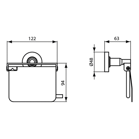 Uchwyt na papier toaletowy 133x69x133 mm - IOM