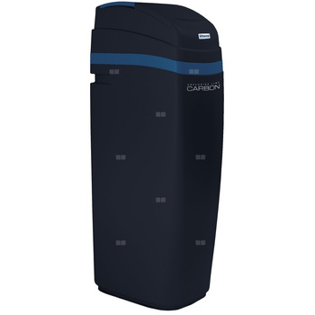 Kompaktowe wielofunkcyjne urządzenie do zmiękczania wody ze złożem węgla aktywnego, KDF, żywicą monosferyczną i alarmem solnym Viteco CS QUADRO CARBON MONO 30, z kompletnym zestawem filtracji wstępnej i zestawem do mierzenia twardości wody