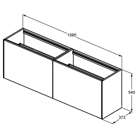 CONCA SZAFKA 160X37X55 2 DR NOWTOP ANMT