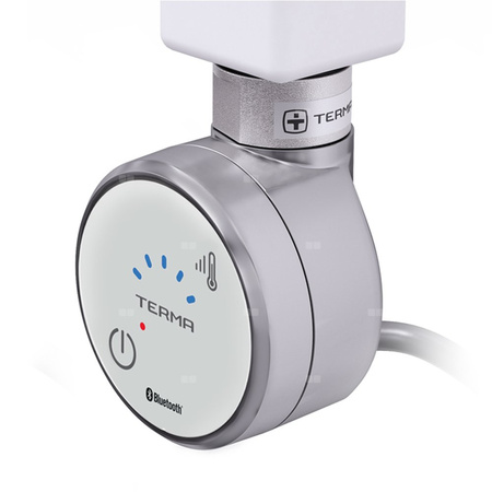 Grzałka TERMA MOA BLUE, 1000W \ Tuba, Silver Matt SMA, kabel spiralny z wtyczką [srebrzysty, 2,5m, l