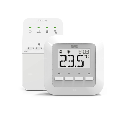 Bezprzewodowy regulator pokojowy dwustanowy biały, model ST-295 v2