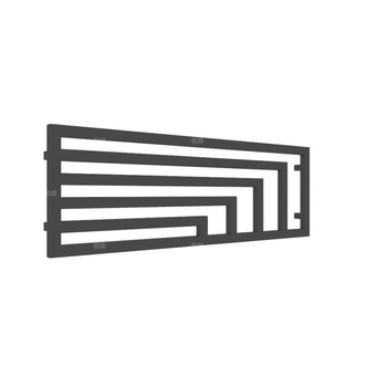 Grzejnik drabinkowy TERMA ANGUS H, podłączenie YP, wym. 440 x 1300 mm, kolor czarny sygnałowy RAL9004, moc 538W