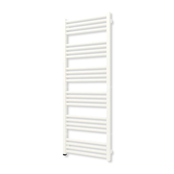 Grzejnik elektryczny TERMA FIONA ONE 1380 x 500 mm, kolor biały drogowy RAL9016, moc 600 W, podłączenie E8, kabel prosty bez wtyczki szary