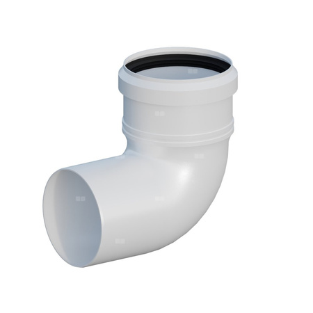 Kolano PP 87 st. DN100mm z uszczelką [EPDM]