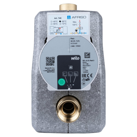 Grupa pompowa AFRISO RTA 45 GW 1'' x 1'', z zaworem termostatycznym, z izolacją