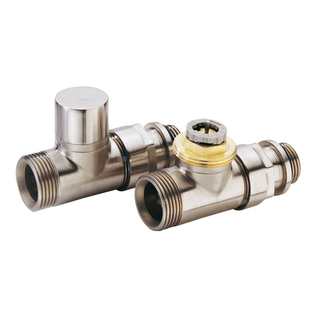 Zestaw podłączeniowy do grzejników dekoracyjnych COMAP DESIGN prosty Satyna