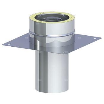 Płyta fundamentowa dla podwyższenia komina fi 130mm max. wysokość od podstawy 1,5m max. wysokość od podstawy 1,5m