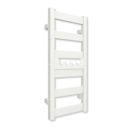 Grzejnik elektryczny TERMA VIVO 670 x 300 mm, kolor biały soft, moc 200 W, podłączenie E1, kabel spiralny z wtyczką