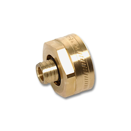 Przejściówka SANHA DKHV VPE trzyczęściowy, mosiądz (niklowanie), 1'' x 16 mm (GW x zw)