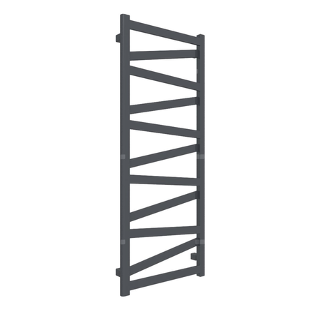 Grzejnik elektryczny TERMA VIPERA 500 x 1230 mm, kolor szary antracytowy RAL7016, moc 400 W, podłączenie E8, kabel prosty bez wtyczki z maskownicą czarny