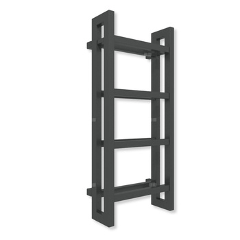 Grzejnik elektryczny TERMA STAND E 920 x 400 mm, kolor czarny jak kruk soft, moc 400 W, podłączenie E1, kabel prosty bez wtyczki z maskownicą czarny