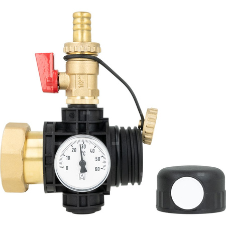 Moduł podstawowy rozdzielacza dolnego źródła ciepła AFRISO ProCalida IN 1 1/2'' do systemu sterowania instalacji domowej