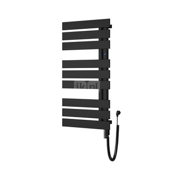 Grzejnik elektryczny (suszarka) INSTAL-PROJEKT Nameless Electro, wym. 1610 (1715 z grzałką)/500 mm, kolor czarny mat,  moc 600 W