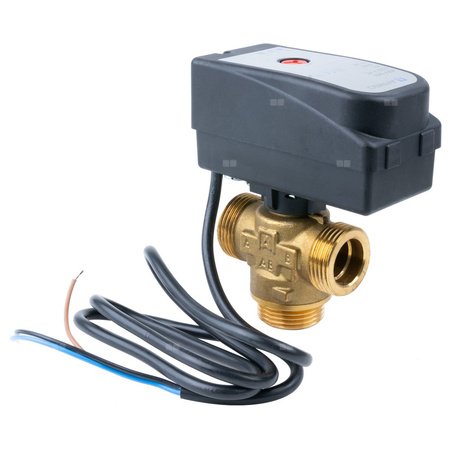 Zawór trójdrożny AFRISO AZV 643 mosiądz, średnica DN 20 gwinty zewnętrzne silnik elektryczny