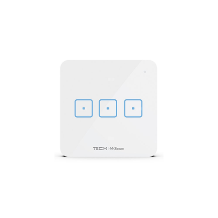Włącznik trójpolowy Single WS-03m, komunikacja przewodowa Sinum SBUS, kolor Biały
