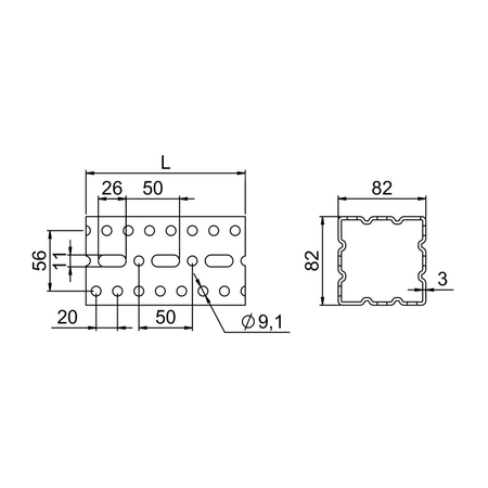 Profil konstrukcyjny KE 6000mm