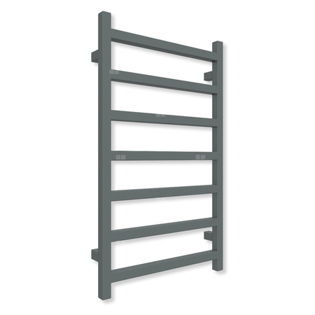 Grzejnik drabinkowy TERMA SIMPLE, podłączenie SX, wym. 840 x 500 mm, kolor błyszcząca szarość (farba), moc 306W