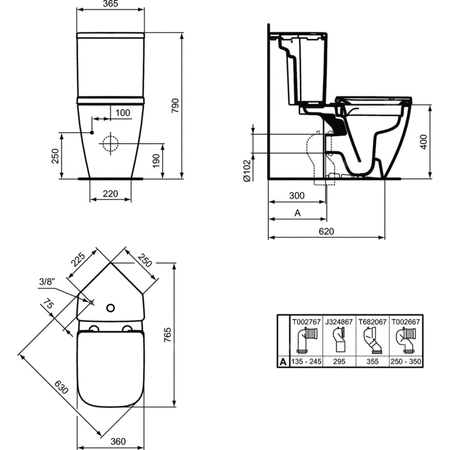 IS I.LIFE S Zbiornik 4.5/3 WHT BXD