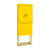 Punkt redukcyjno-pomiarowy na 2 gazomierze G4/G6, w pionie, w skrzynce z laminatu 670x870x250 - żółty