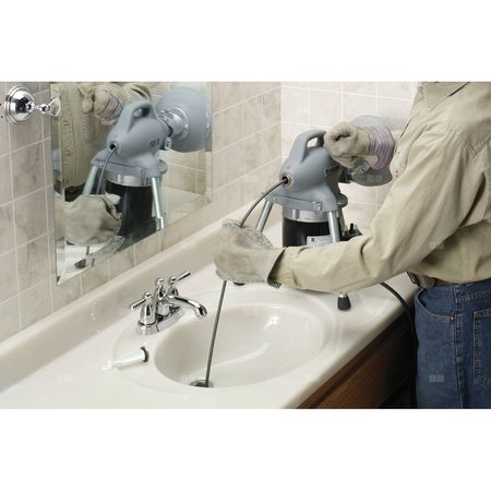 Maszyna segmentowa K-50 230V 50/60HZ do linii odpływowych o średnicy od 3⁄4" (20 mm) do 4" (110 mm) z rękawicą RIDGID do czyszczenia odpływów A–1