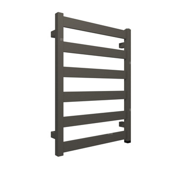 Grzejnik elektryczny TERMA VIVO ONE 670 x 500 mm, kolor błyszczący żwir, moc 300 W, podłączenie E8, kabel prosty bez wtyczki szary