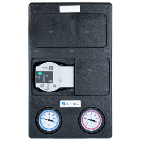 Grupa pompowa AFRISO PrimoTherm K 180-3 DN 25 GW 1'' x 1'', z zaworem mieszającym, z zaworem termostatycznym, z izolacją, z pompą obiegową Wilo Para SC 25/6