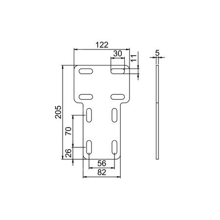 Łącznik teowy LT profilu KE
