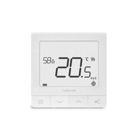 Regulator temperatury SALUS SQ610RF bezprzewodowy Zigbee z wyświetlaczem, montaż natynkowy