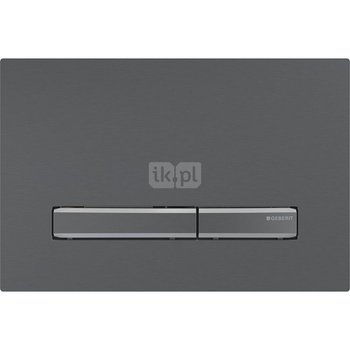 Przycisk uruchamiający Geberit Sigma50, przedni, czarny chrom, przyciski: czarny chrom, prostokątny