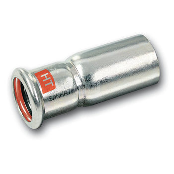 Nypel SANHA Therm Industry redukcja, stal (Cynk/nikiel), 35 mm x 28 mm (zz x zw)